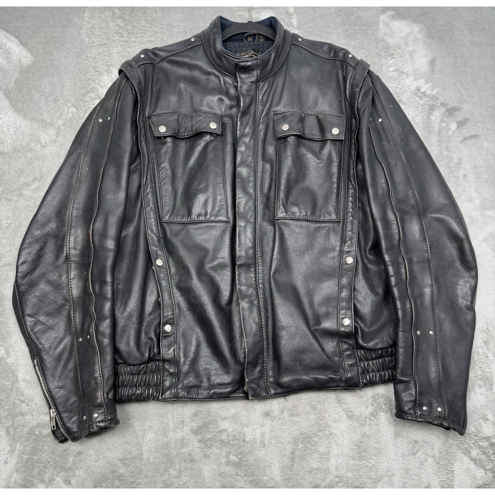 Vintage Hein Gericke Harley-Davidson Jacket Mens Large 44 Leather Studded 80s